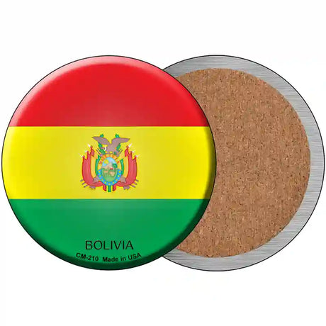 Bolivia Country Novelty Metal Circular Sign 3.5" (CC)