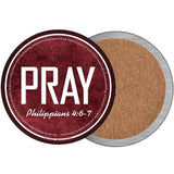 Pray Bible Verse Novelty Metal Circular Sign C-2111