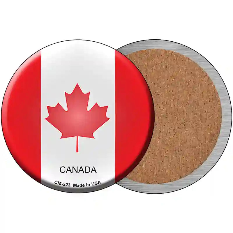 Canada Country Novelty Metal Circular Sign 3.5" (CC)