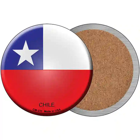 Chile Country Novelty Metal Circular Sign 3.5" (CC)