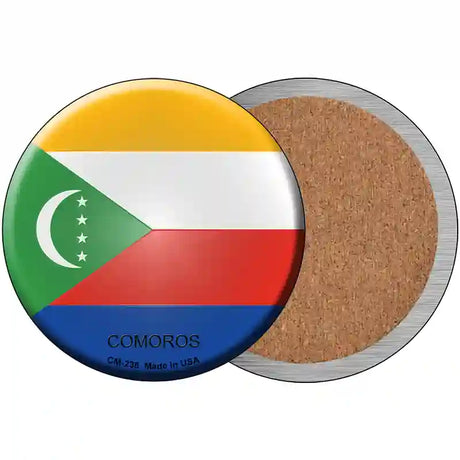 Comoros Country Novelty Metal Circular Sign 3.5" (CC)