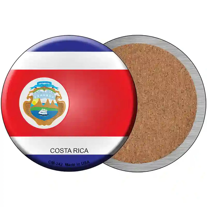 Costa Rica Country Novelty Metal Circular Sign 3.5" (CC)