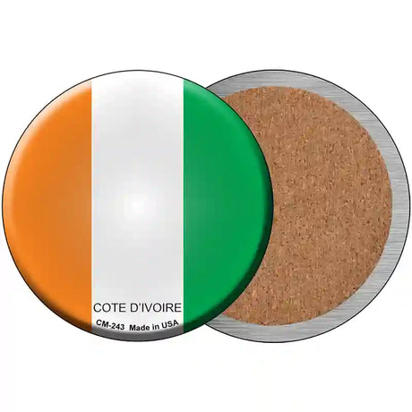 Cote Divoire Country Novelty Metal Circular Sign 3.5" (CC)