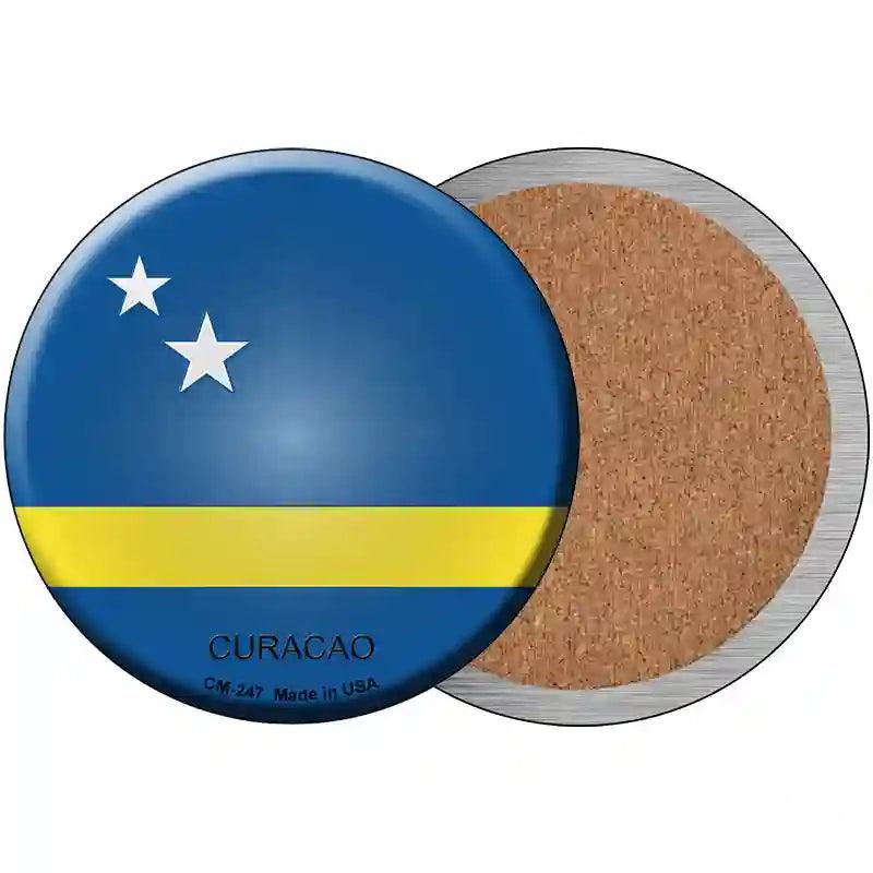 Curacao Country Novelty Metal Circular Sign 3.5" (CC)