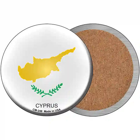 Cyprus Country Novelty Metal Circular Sign 3.5" (CC)