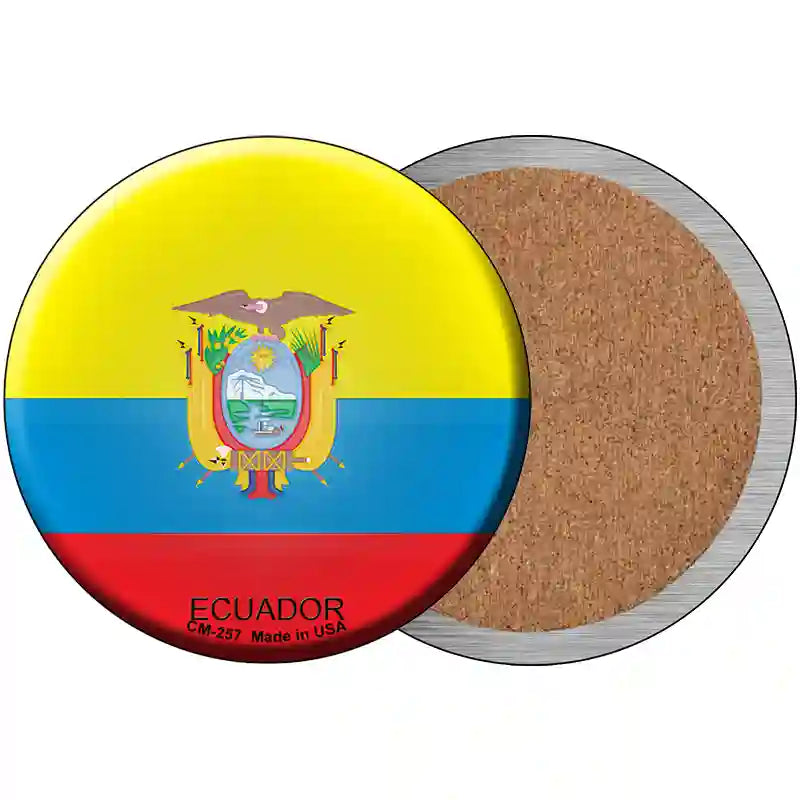 Ecuador Country Novelty Metal Circular Sign 3.5" (CC)