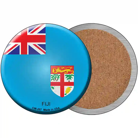 Fiji Country Novelty Metal Circular Sign 3.5" (CC)