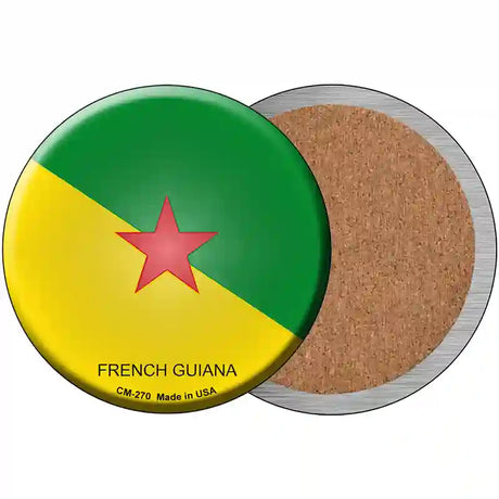 French Guiana Country Novelty Metal Circular Sign 3.5" (CC)