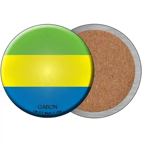 Gabon Country Novelty Metal Circular Sign 3.5" (CC)