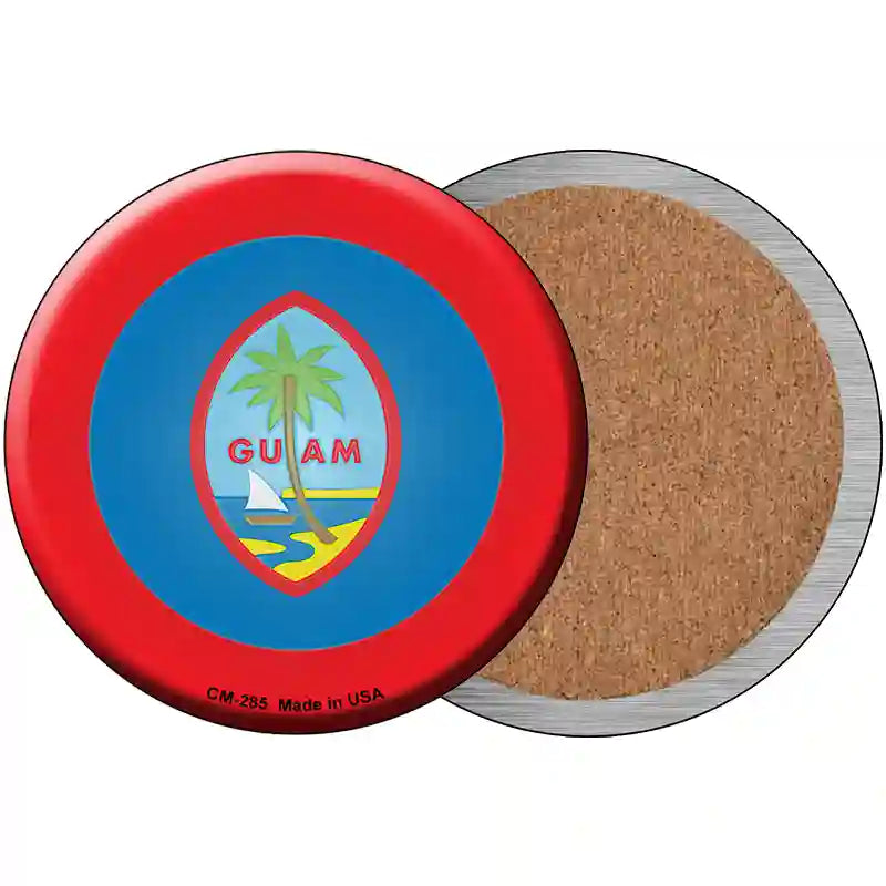 Guam Country Novelty Metal Circular Sign 3.5" (CC)