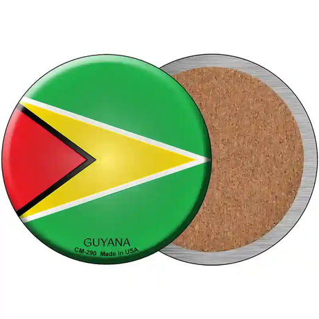 Guyana Country Novelty Metal Circular Sign 3.5" (CC)