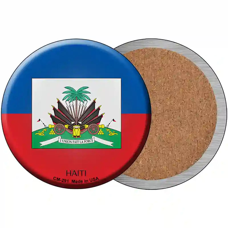 Haiti Country Novelty Metal Circular Sign 3.5" (CC)