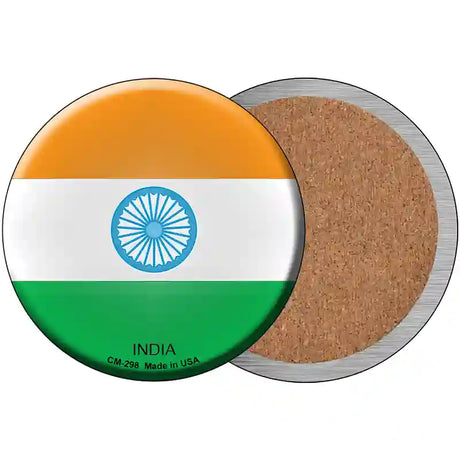 India Country Novelty Metal Circular Sign 3.5" (CC)