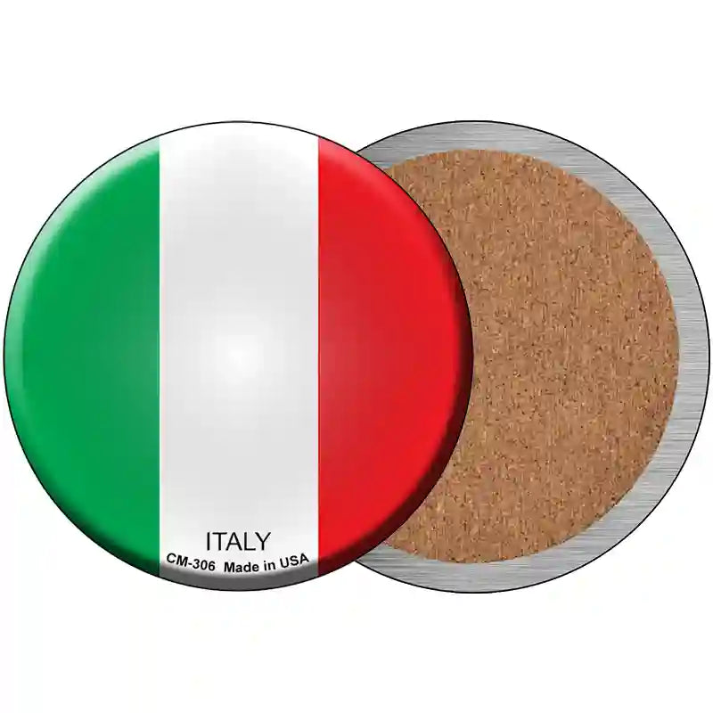 Italy Country Novelty Metal Circular Sign 3.5" (CC)