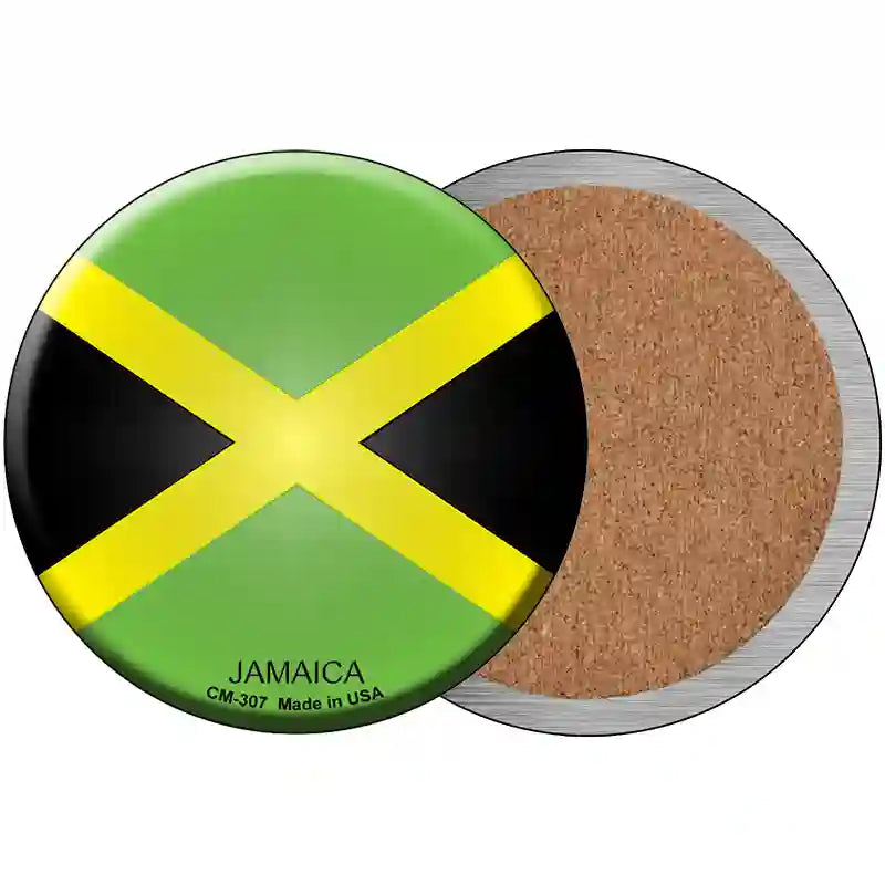 Jamaica Country Novelty Metal Circular Sign 3.5" (CC)