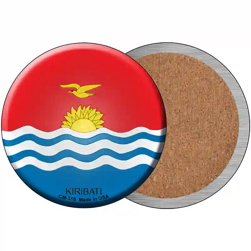 Kiribati Country Novelty Metal Circular Sign 3.5" (CC)