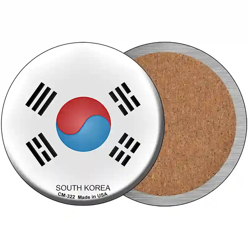 South Korea Country Novelty Metal Circular Sign 3.5" (CC)