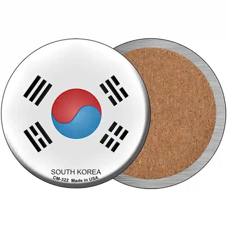 South Korea Country Novelty Metal Circular Sign 3.5" (CC)