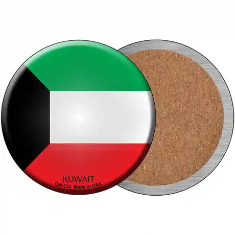 Kuwait Country Novelty Metal Circular Sign 3.5" (CC)