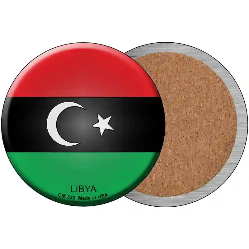 Libya Country Novelty Metal Circular Sign 3.5" (CC)