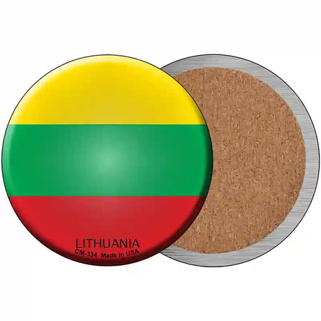 Lithuania Country Novelty Metal Circular Sign 3.5" (CC)