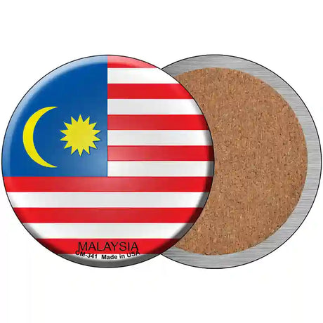 Malaysia Country Novelty Metal Circular Sign 3.5" (CC)