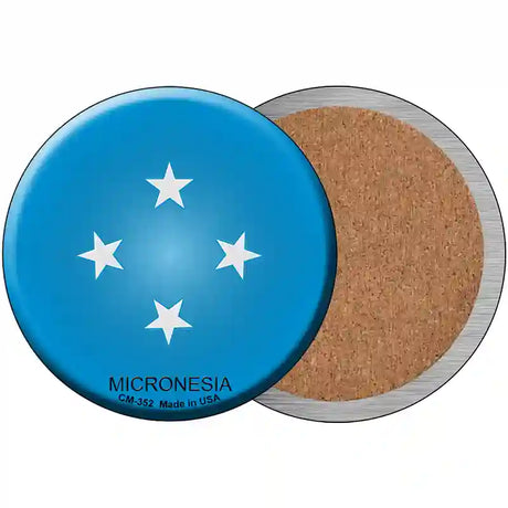 Micronesia Country Novelty Metal Circular Sign 3.5" (CC)