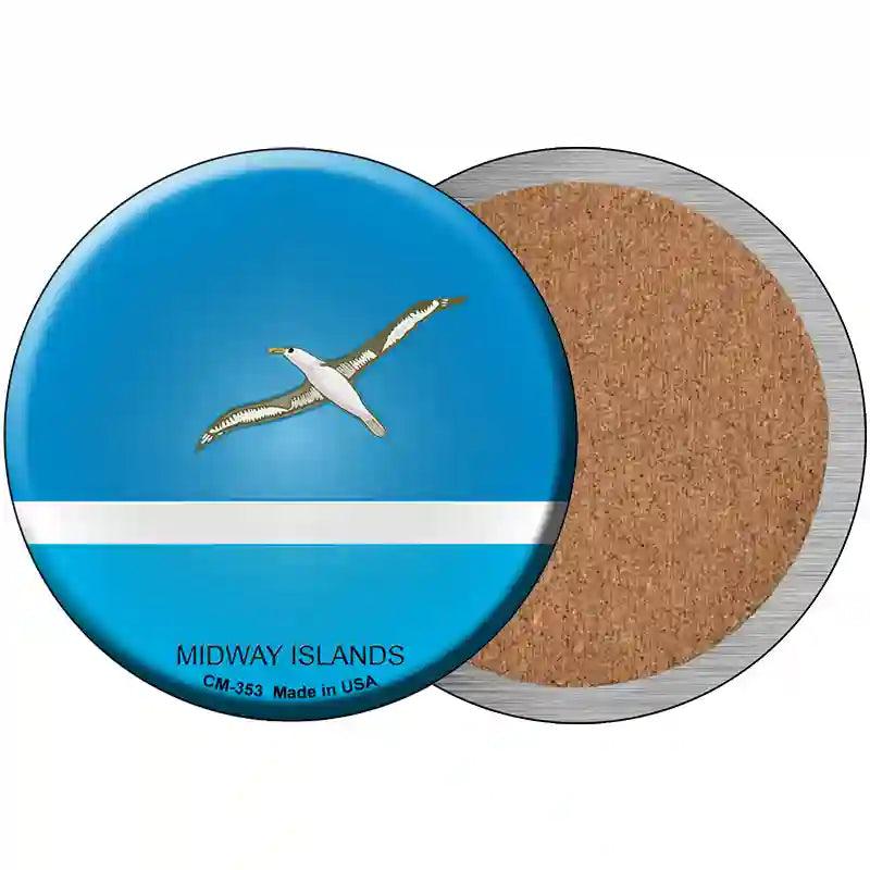 Midway Islands Country Novelty Metal Circular Sign 3.5" (CC)