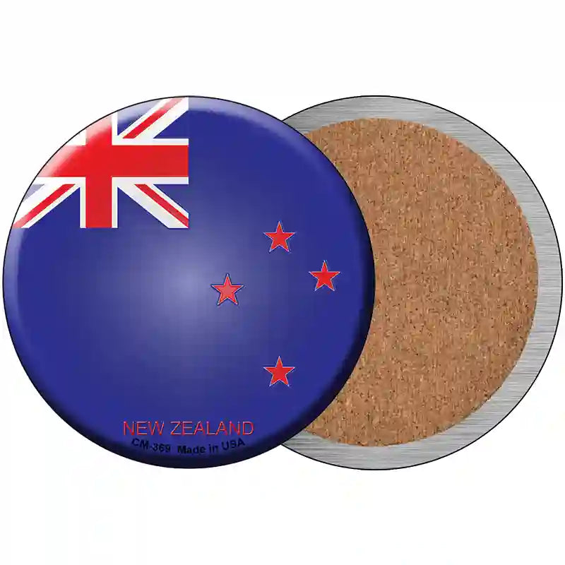 New Zealand Country Novelty Metal Circular Sign 3.5" (CC)