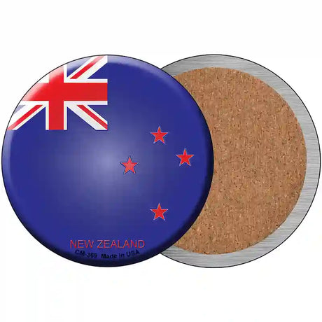 New Zealand Country Novelty Metal Circular Sign 3.5" (CC)