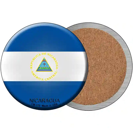 Nicaragua Country Novelty Metal Circular Sign 3.5" (CC)