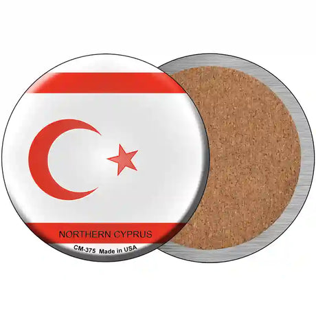 Northern Cyprus Country Novelty Metal Circular Sign 3.5" (CC)