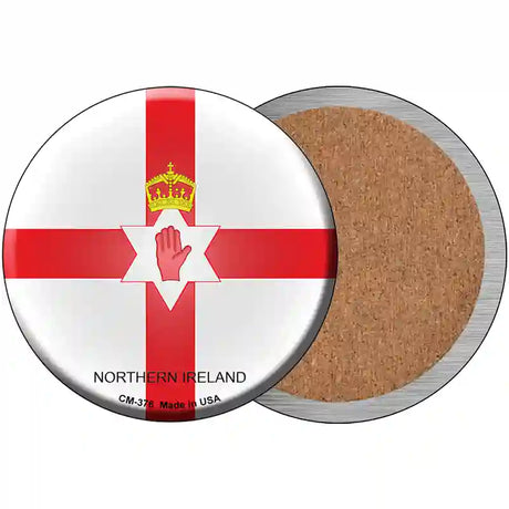 Northern Ireland Country Novelty Metal Circular Sign 3.5" (CC)