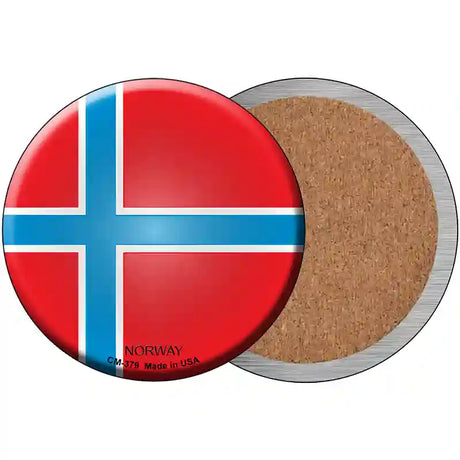 Norway Country Novelty Metal Circular Sign 3.5" (CC)