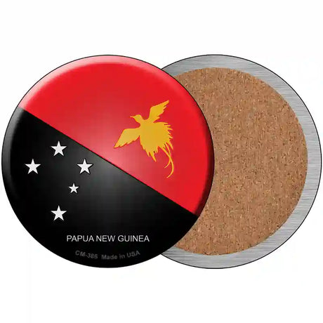 Papua New Guinea Country Novelty Metal Circular Sign 3.5" (CC)