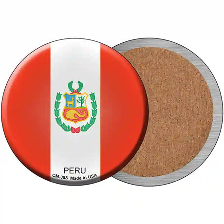 Peru Country Novelty Metal Circular Sign 3.5" (CC)