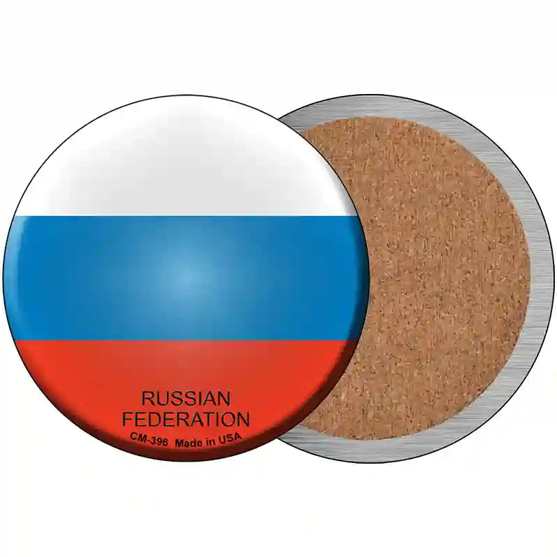 Russian Federation Country Novelty Metal Circular Sign 3.5" (CC)