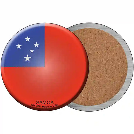 Samoa Country Novelty Metal Circular Sign 3.5" (CC)