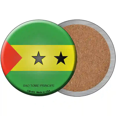 Sao Tome Principe Country Novelty Metal Circular Sign 3.5" (CC)