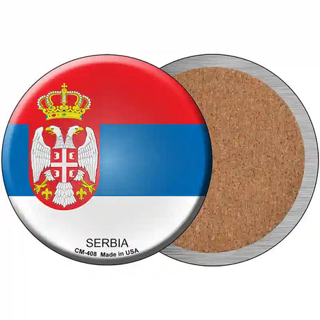 Serbia Country Novelty Metal Circular Sign 3.5" (CC)