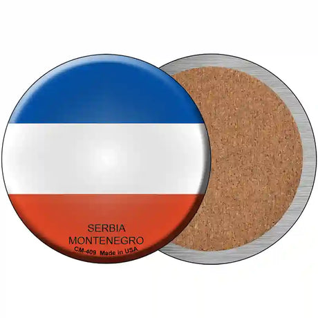 Serbia Montenegro Country Novelty Metal Circular Sign 3.5" (CC)