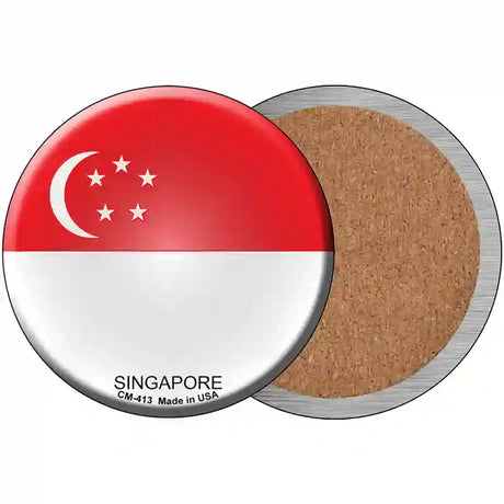 Singapore Country Novelty Metal Circular Sign 3.5" (CC)