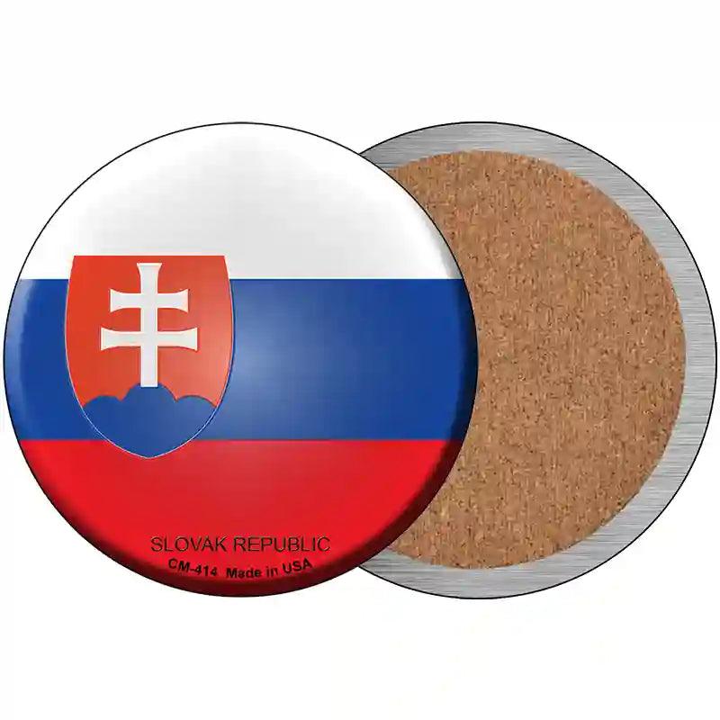 Slovak Republic Country Novelty Metal Circular Sign 3.5" (CC)