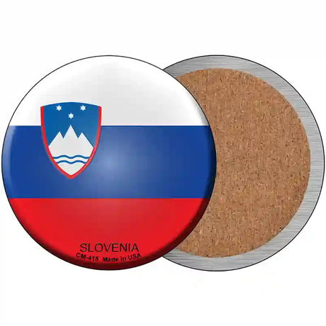 Slovenia Country Novelty Metal Circular Sign 3.5" (CC)