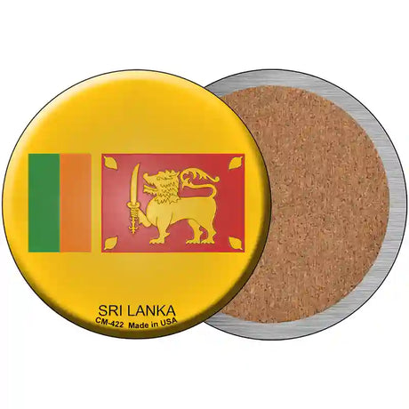 Sri Lanka Novelty Metal Circular Sign 3.5" (CC)