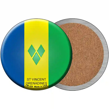 St Vincent Grenadines Country Novelty Metal Circular Sign 3.5" (CC)