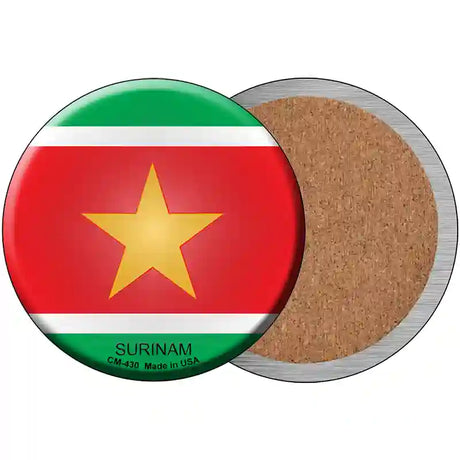 Surinam Country Novelty Metal Circular Sign 3.5" (CC)