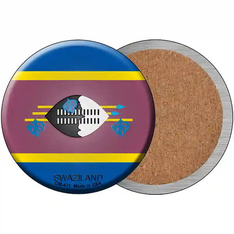 Swaziland Country Novelty Metal Circular Sign 3.5" (CC)