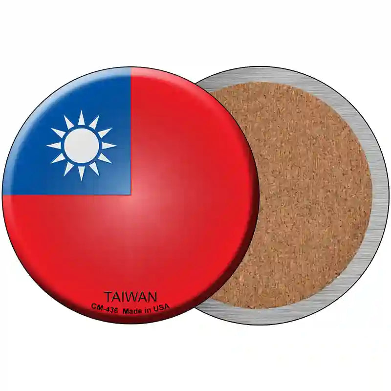 Taiwan Country Novelty Metal Circular Sign 3.5" (CC)