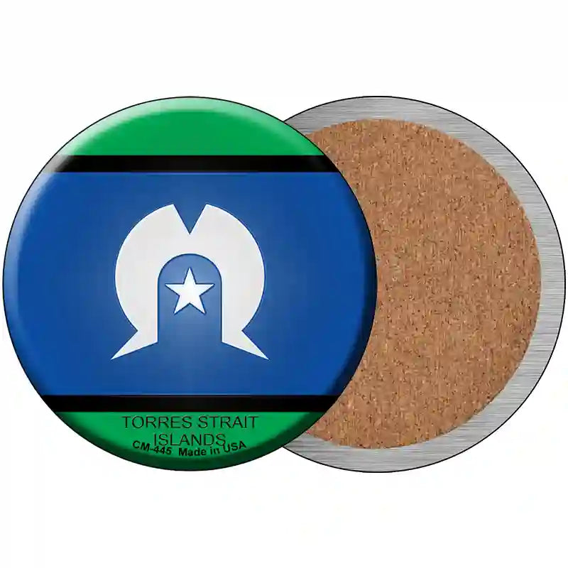 Torres Strait Islands Novelty Metal Circular Sign 3.5" (CC)